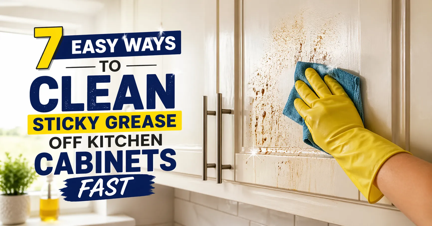 7 Easy Ways to Clean Sticky Grease Off Kitchen Cabinets Fast