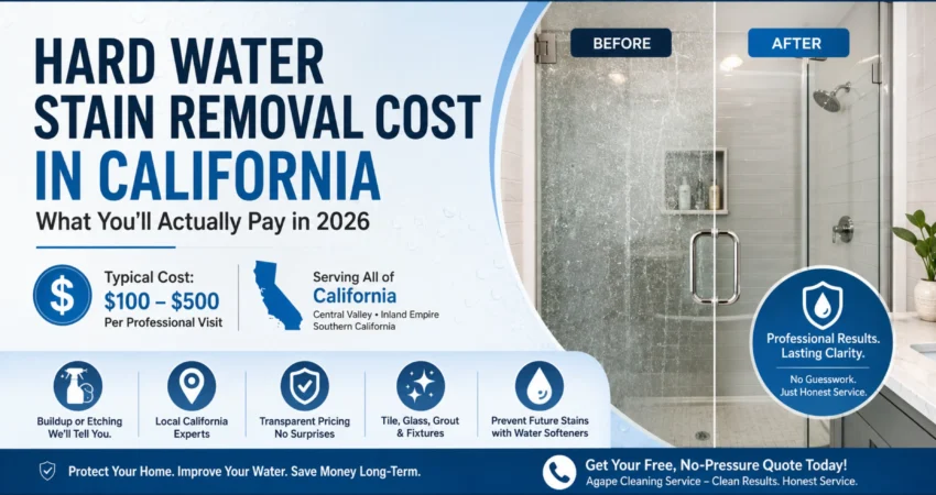 Hard Water Stain Removal Cost in California: