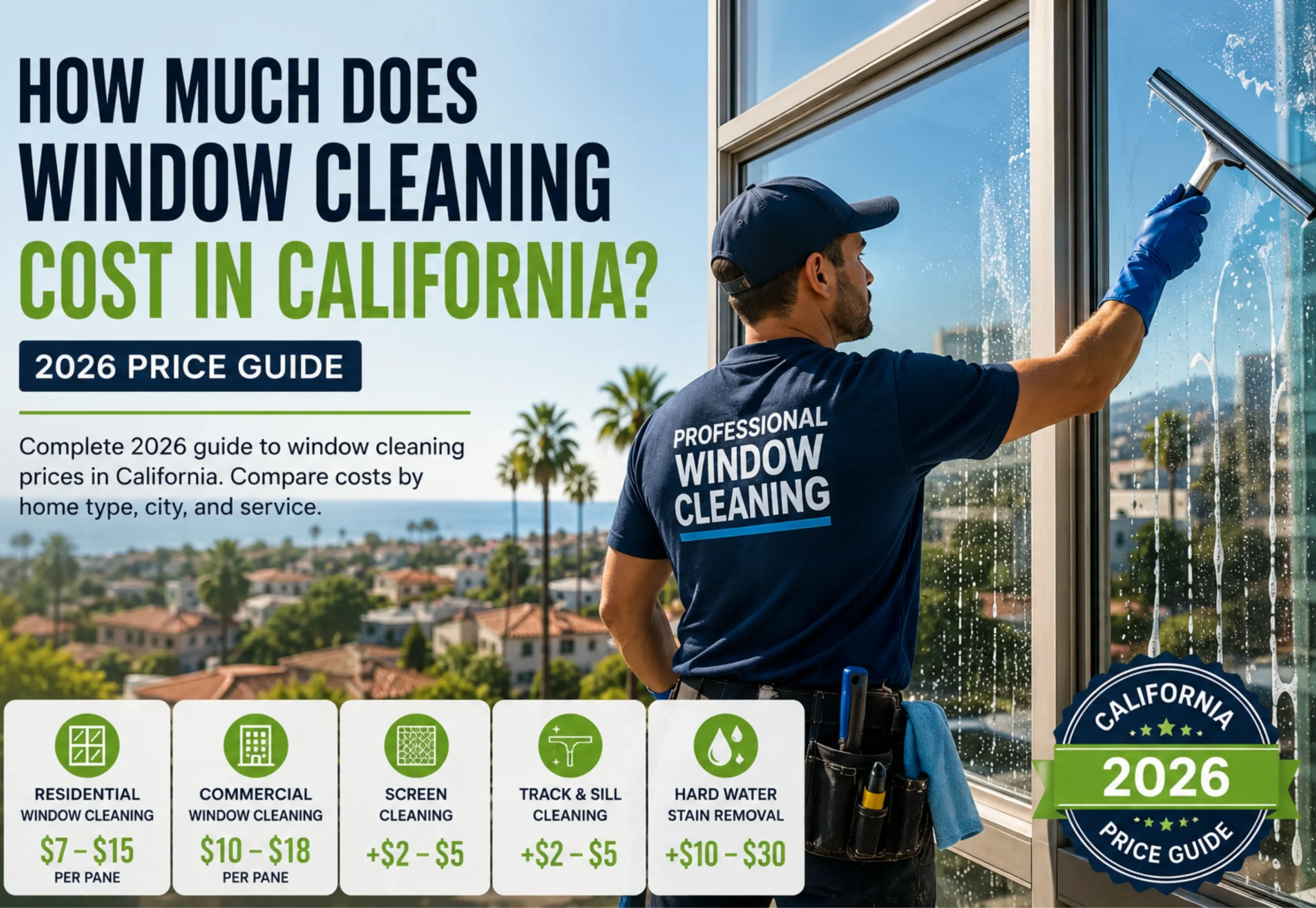 How Much Does Window Cleaning Cost in California?